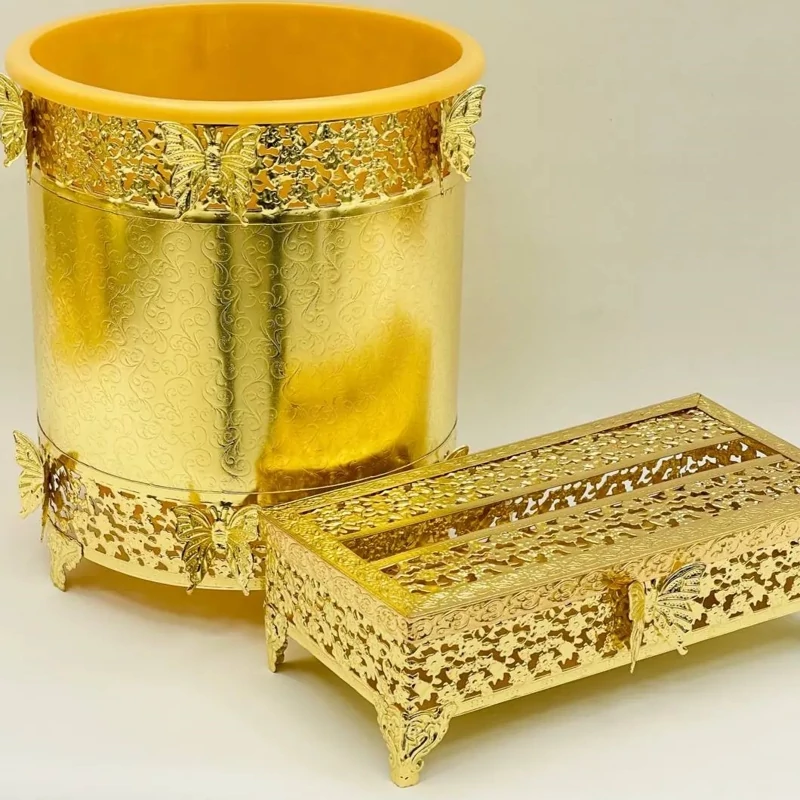 سطل و جا دستمال کاغذی پروانه