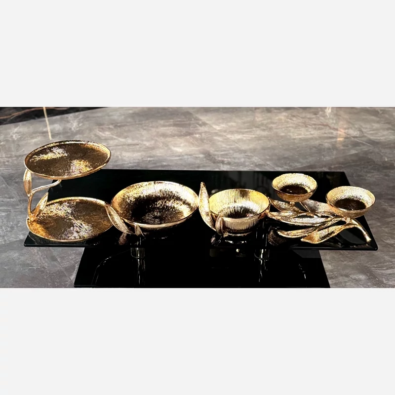 سرویس پذیرایی 4 تیکه آلومینیومی مدل سانسوریا